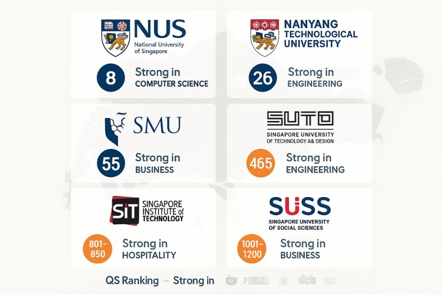 Top 6 Trường Đại Học Singapore Uy Tín Nhất 2025